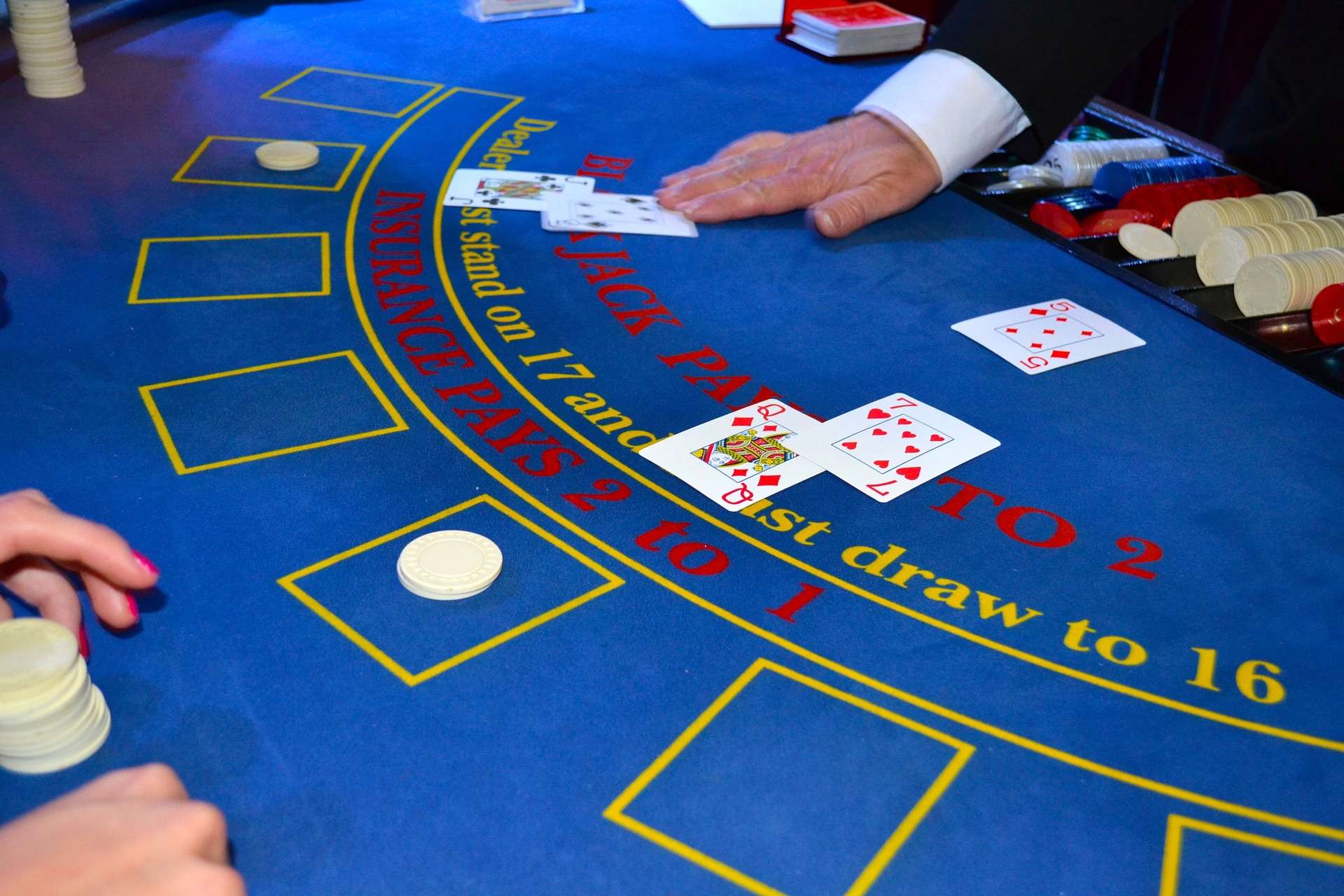 Ein Bild von einem Blackjack Tisch